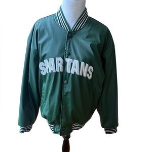 Michigan State Spartans Steve & Barry’s Bomber Jacket Vintage Men’s Medium NCAA